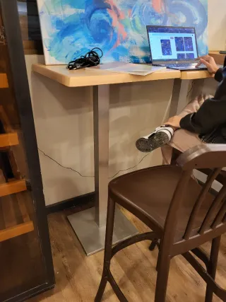 LOTE de mesas y sillas cafeteria