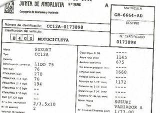 Suzuki 98333 caballete lido 75