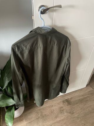 Camisa Massimo Dutti Verde Oliva Talla L slim