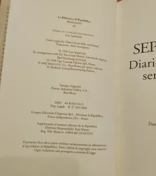 Luis Sepulveda, Diario Di Un Killer Sentimentale