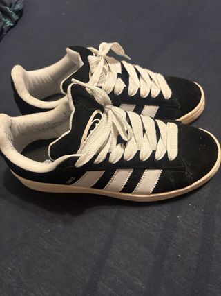 Zapatillas Adidas Campus Negras y Blancas