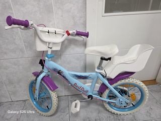 Bicicleta infantil Frozen con asiento