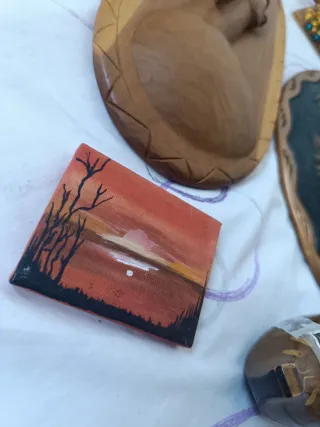 Lote Decoración Vintage Madera 11 piezas