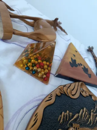 Lote Decoración Vintage Madera 11 piezas