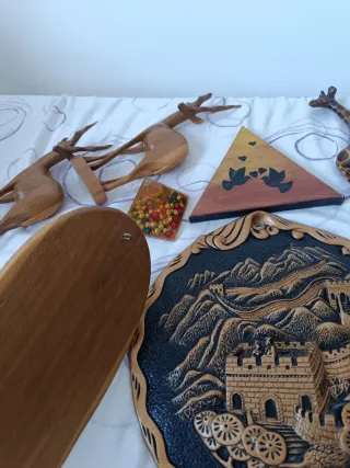 Lote Decoración Vintage Madera 11 piezas