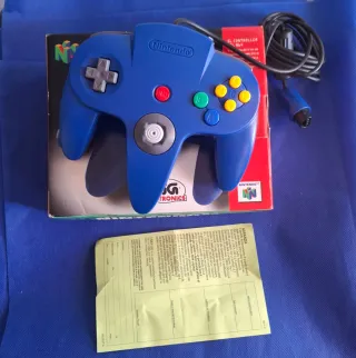 Mando Nintendo 64 Azul Nuevo