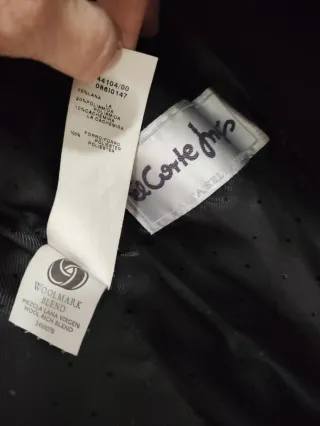 Abrigo lana negro talla 42