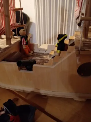 Barco Pirata Madera Juguete