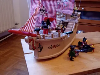 Barco Pirata Madera Juguete