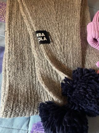 Conjunto Bimba y Lola: Bufanda, gorro y guantes