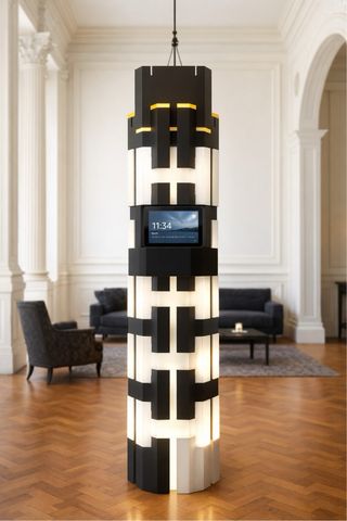 Lampada da terra modulare con Amazon Echo Show 8 integrato