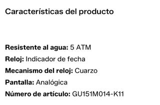 Reloj Guess Mujer Azul y Dorado