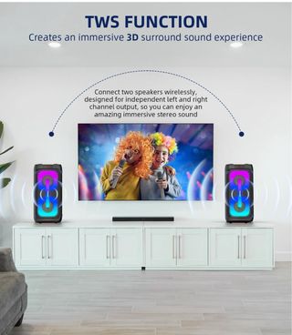 Altavoz Karaoke Gesnada Negro Multicolor