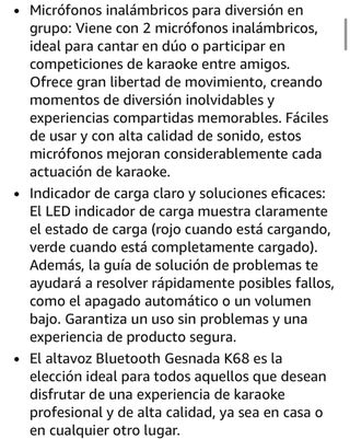 Altavoz Karaoke Gesnada Negro Multicolor