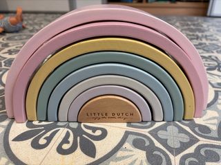 Arcoíris madera Little Dutch pastel