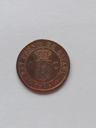 Moneda Alfonso XIII 1c de pta. 1906