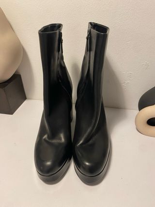 Botín de piel tacón plataforma