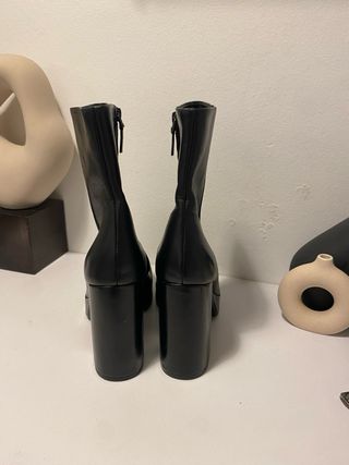 Botín de piel tacón plataforma