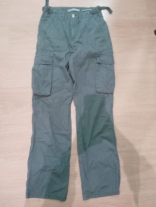 Pantalón cargo gris recto talla 34