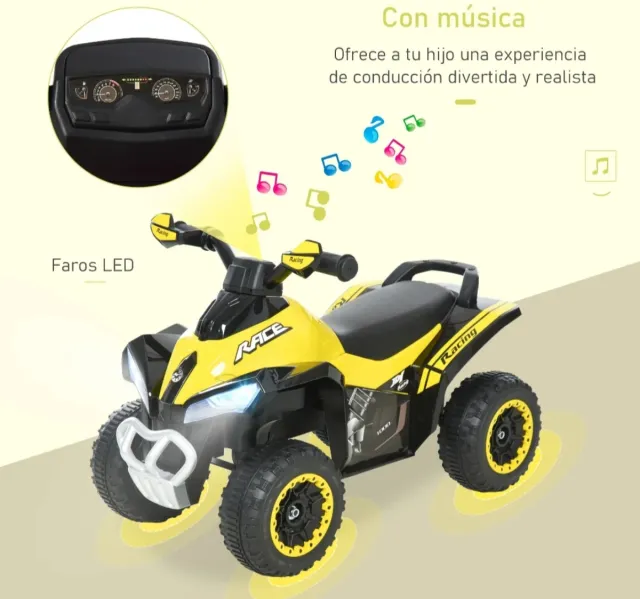 Correpasillos Quad Todoterreno Amarillo