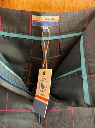 Pantalón El Ganso Mujer Talla 44 Cuadros