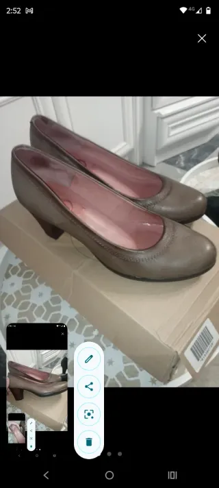 Zapatos Gadea dorados y rosas