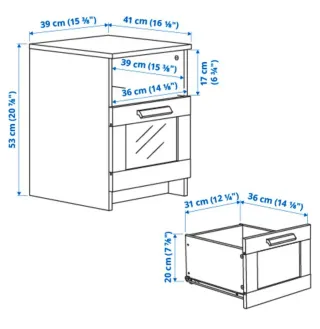 Mesita Noche IKEA BRIMNES Blanca