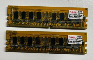 Pacchetto 2x 512MB GeIL DDR PC3200 Dual Channel