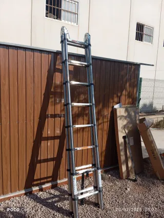 Escalera telescópica doble 2.5-5m