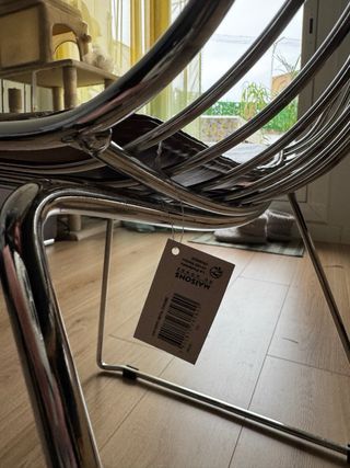 Silla Maison du Monde industrial cuero y metal