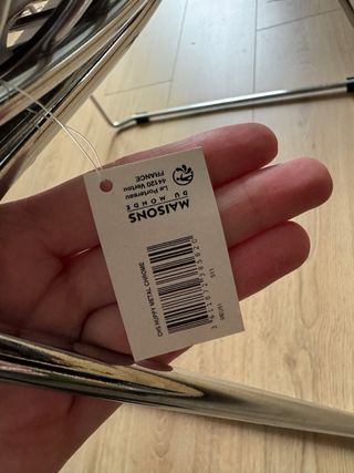 Silla Maison du Monde industrial cuero y metal