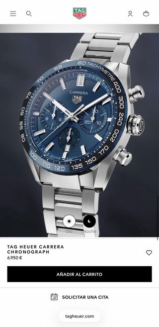 Reloj TAG Heuer Carrera 44mm Azul/Plata