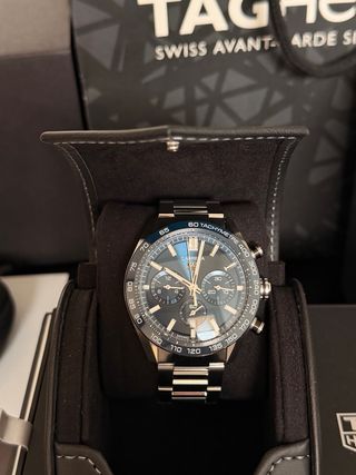 Reloj TAG Heuer Carrera 44mm Azul/Plata