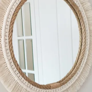 Espejo 47cms Macramé