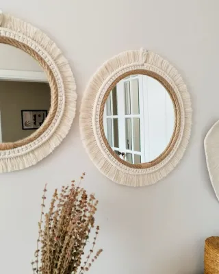 Espejo 47cms Macramé