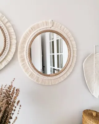 Espejo 47cms Macramé