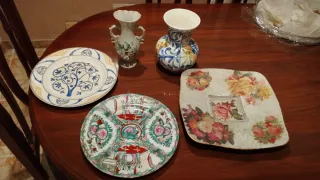 Conjunto de 5 piezas de cerámica decorativa