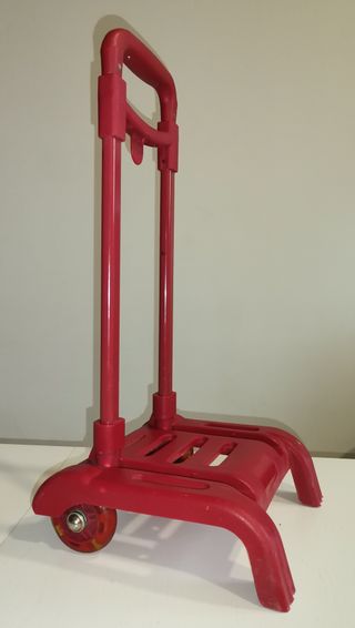 Carro porta mochila con ruedas luminosas