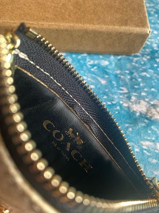 Monedero Coach Beige/Marrón