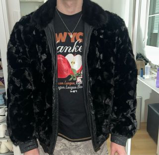 Chaqueta de piel reversible, talla M-L