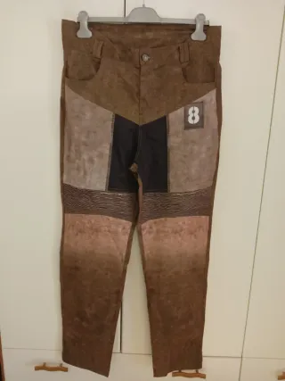 Pantaloni patchwork taglia L