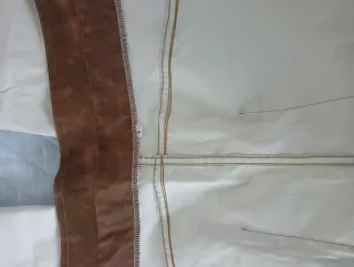 Pantaloni patchwork taglia L