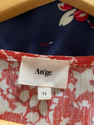 Vestido largo estampado floral rojo y blanco