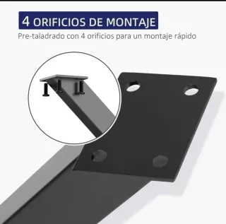 Juego 2 Patas Mesa Estilo Industrial