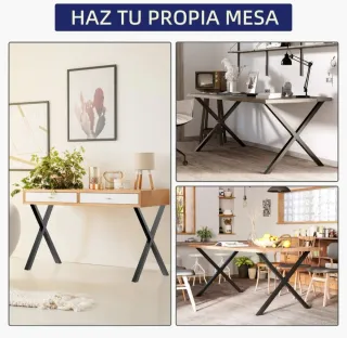 Juego 2 Patas Mesa Estilo Industrial