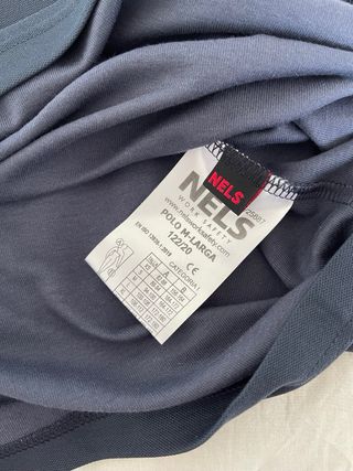 Polo manga larga azul marino talla M