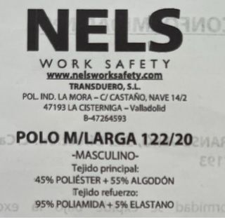 Polo manga larga azul marino talla M