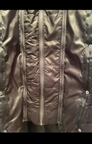 Abrigo Formula Joven negro e nterior verde