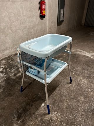 Cambiador bañera bebé azul