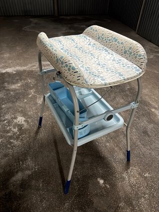 Cambiador bañera bebé azul